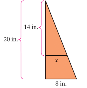 Chapter 2.7, Problem 54ES, The following figures are similar. For each pair, determine the length of the side indicated by x. 
