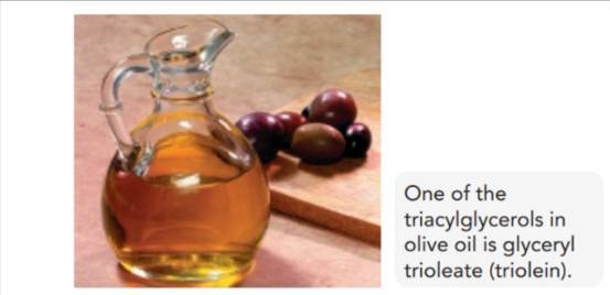 Chapter 18, Problem 42CI, Olive oil contains a high percentage of glyceryl trioleate (triolein). (7.2,11.7,12.6,18.3) a. Draw 