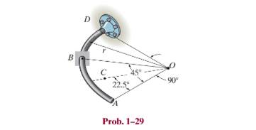 Chapter 1.2, Problem 29P, The curved rod AD of radius r has a weight per length of w. If it lies in the horizontal plane, 