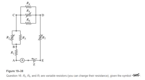 Chapter 19, Problem 16Q, Given the circuit shown in Fig. 19-38, use the words “increases,” “decreases,”or ”stays the same” to , example  4