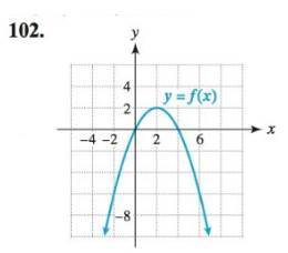 Chapter 3.2, Problem 102E, The graph of f(x) = ax2+ bx + c is shown in the figure. (a) State whether a > 0 or a < 0. (b) Solve 