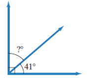 Chapter 10, Problem 9RE, In Exercises 8-9, find the measure of the angle in which a question mark with a degree symbol 