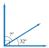 Chapter 10.1, Problem 12E, In Exercises 11-14, find the measure of the angle in which a question mark with a degree symbol 
