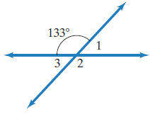 Chapter 10.1, Problem 26E, In Exercises 25-28, find the measures of angles 1,2, and 3.
26. 
 