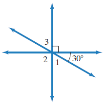 Chapter 10.1, Problem 28E, In Exercises 25-28, find the measures of angles 1,2, and 3. 