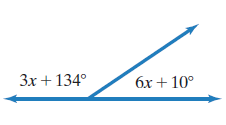Chapter 10.1, Problem 44E, In Exercises 43-46, use an algebraic equation to find the measure of each angle that is represented 