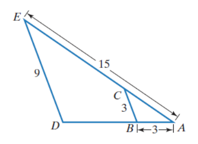 Chapter 10.2, Problem 19E, In Exercises 17-19, Δ ABC and Δ ADE are similar. Find the length of the indicated side. D A ¯ 
