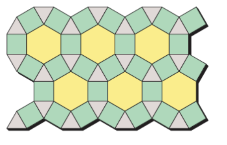 Chapter 10.3, Problem 34E, In Exercises 33-36, tessellations formed by two or more regular polygons are shown.
a. Name the 