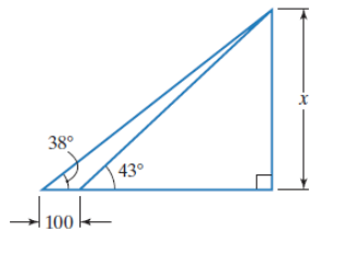Chapter 10.6, Problem 34E, In Exercises 27-34, find the length x to the nearest whole number.
34. 
 