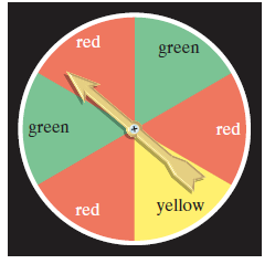 Chapter 11.7, Problem 9E, Exercises 1-26 involve probabilities with independent events.
Use the spinner shown to solve 
