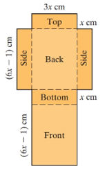 Chapter 2.6, Problem 111ES, Cereal A cereal box is to be made by folding the card-board along the dashed lines as shown in the , example  2