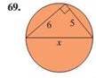 Chapter 9, Problem 69RE, Find each length indicated by x. Round answers to nearest hundredth. 