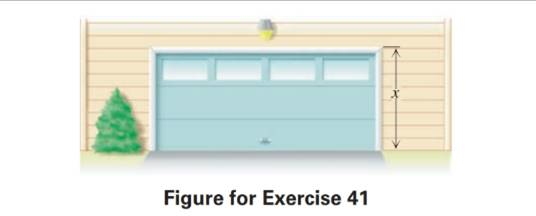 Chapter 1.2, Problem 41E, Solve each problem. See the strategy for problem solving on pages 92–93.
41. Trimming a Garage Door 
