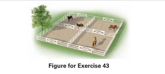 Chapter 1.2, Problem 43E, Solve each problem. See the strategy for problem solving on pages 92– 93. Fencing a Feed Lot Peter 