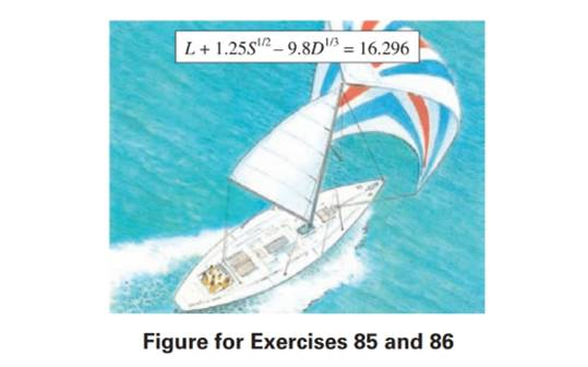 Chapter 1.6, Problem 85E, Solve each problem. Maximum Sail Area According to the International America’s Cup Rules, the 