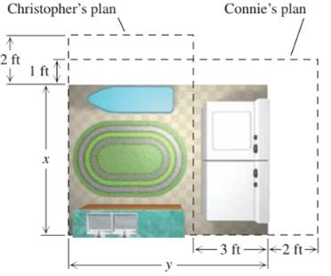 Chapter 5.3, Problem 76E, Solve each problem using a system of two equations in two unknowns. Dimensions of a Laundry Room The , example  2