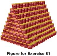 Chapter 8.2, Problem 81E, Solve each problem using the ideas of series. Mount of Cans I A grocer wants to build a “mountain” 