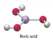 Chapter 15, Problem 15.44CP, Boric acid ( H3BO3 ) is a weakmonoprotic acid that yields HO3+ ions in water. H3BO3 might behave 