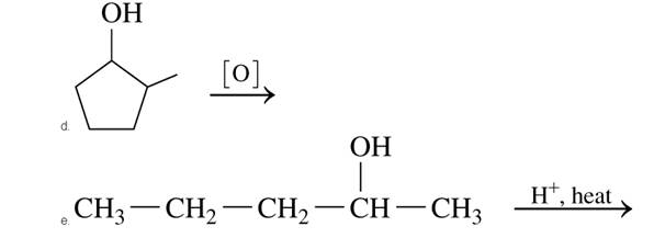 Chapter 13, Problem 13.58AQAP, Draw the condensed or line-angle structural formula for the alkene (major product), aldehyde ketone , example  2