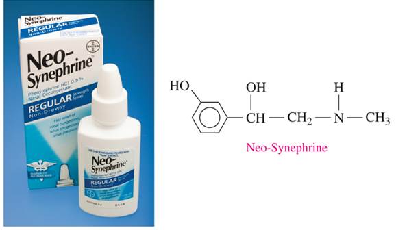 Chapter 18, Problem 18.63UTC, Neo-Synephrine is the active ingredient in some nose sprays used to reduce the swelling of nasal 
