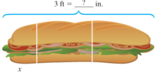 Chapter 2.4, Problem 40E, Solve each problem. See Example 6. A three-foot-long deli sandwich must be split into three pieces 