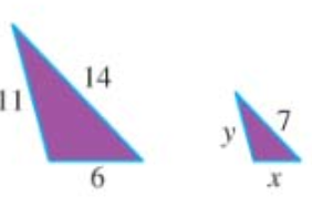 Chapter 2.6, Problem 70E, Two triangles are similar if they have the same shape (but not necessarily the same size). Similar , example  2