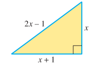 Chapter 5.6, Problem 28E, Solve each problem. See Example 3. The longer leg of a right triangle is 1 m longer than the shorter 