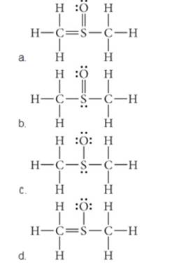 Chapter 9, Problem 13SAQ, Use formal charge to choose the best Lewis structure for CH3SOCH3: 