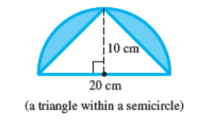 Chapter 9, Problem 16T, 16. Area of a Shaded Figure What is the area (to the nearest square unit) of the colored portion of 