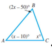Chapter 9.2, Problem 39E, Find the measure of each angle in triangle ABC. 