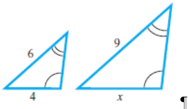 Chapter 9.3, Problem 25E, Find the unknown side lengths in each pair of similar triangles.

 