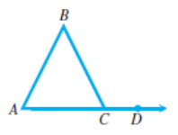 Chapter 9.3, Problem 7E, Exercises 7-10 refer to the given figure, which includes an isosceles triangle with AB = BC. What is 
