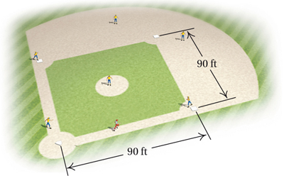 Chapter 1.2, Problem 24ES, 24.	In Major League baseball, how far does a batter travel when circling the bases after hitting a 