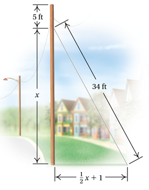 Chapter 11, Problem 52RE, 52.	Use the information in the figure below to determine the height of the telephone pole.


 
 