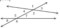 Chapter 6, Problem 47RE, 47.	In this figure, identify
	a.	all pairs of corresponding angles,
	b.	all interior angles, 