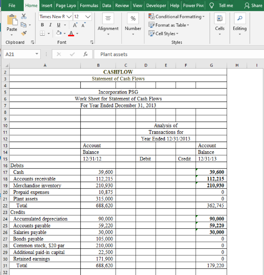 Excel Applications for Accounting Principles, Chapter 14, Problem 1R , additional homework tip  1