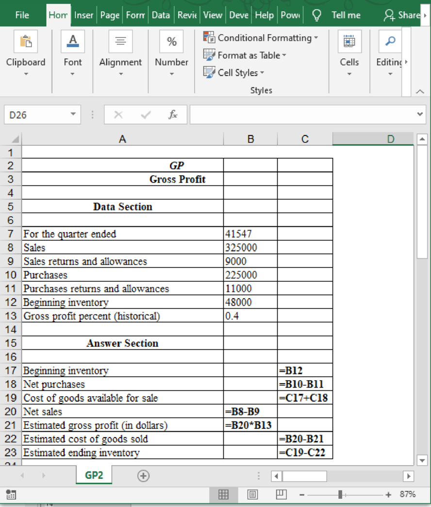 Excel Applications for Accounting Principles, Chapter 8, Problem 1R , additional homework tip  2