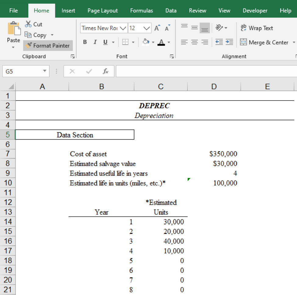 Excel Applications for Accounting Principles, Chapter 9, Problem 1R , additional homework tip  1