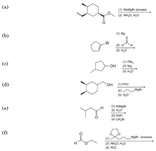 Chapter 12, Problem 21P, 12.21 Predict the major organic product from each of the following reaction sequences.

 