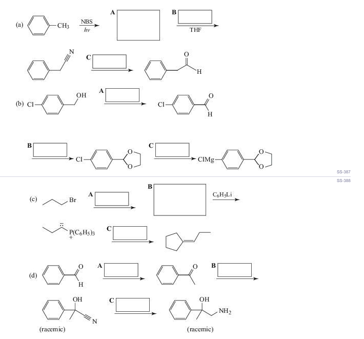 Chapter 16, Problem 4Q, 16.4 Complete the following syntheses. If more than one step is required for a transformation, list 