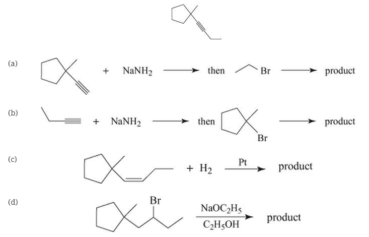 Chapter 8, Problem 4Q, The compound shown here is best prepared by which sequence of reactions? 