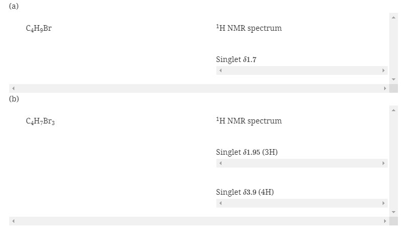 Chapter 9, Problem 1Q, Propose a structure that is consistent with each set of the following data. , example  1