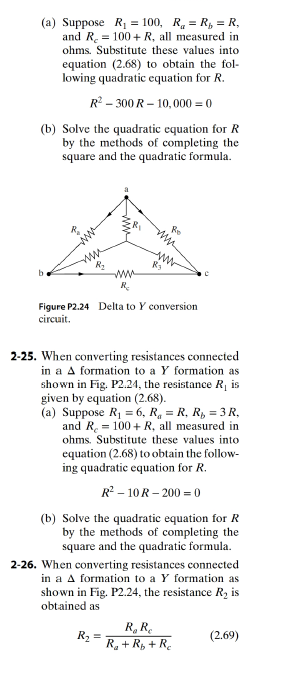 Chapter 2, Problem 24P, When converting resistances connected in a âˆ† formation to a Y formation as shown in Fig. P2.24, 