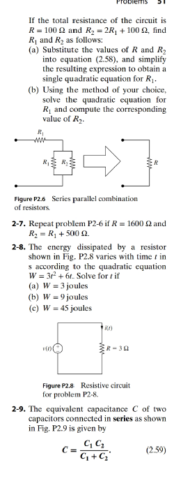 Chapter 2, Problem 6P, In the purely resistive circuit shown in Fig. P2.6, the total resistance R of the circuit is given 