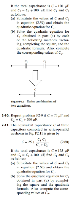 Chapter 2, Problem 9P, The equivalent capacitance C of two capacitors connected in series as n in Fig. P2.9 is given by 