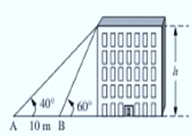 Chapter 3, Problem 41P, To find the height of a building, a surveyor measures the angle of the building from two deficient 