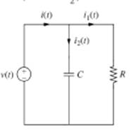 Chapter 6, Problem 25P, Consider the RC circuit shown in Fig. P6.25, where the currents are i1(t)=2sin(120t)A and 