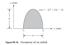 Chapter 9, Problem 16P, The geometry of a gear tooth is approximated by the following quadratic equation, as shown in Fig. 