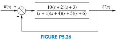 Chapter 5, Problem 35P, Repeat Problem 34 for the system shown in Figure P5.26. [Section: 5.7] 