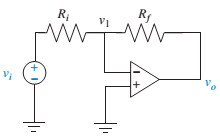 Chapter 5, Problem 53P, Figure P5.34 shows the diagram of au inverting operational amplifier. FIGURE P5.34 Inverting 